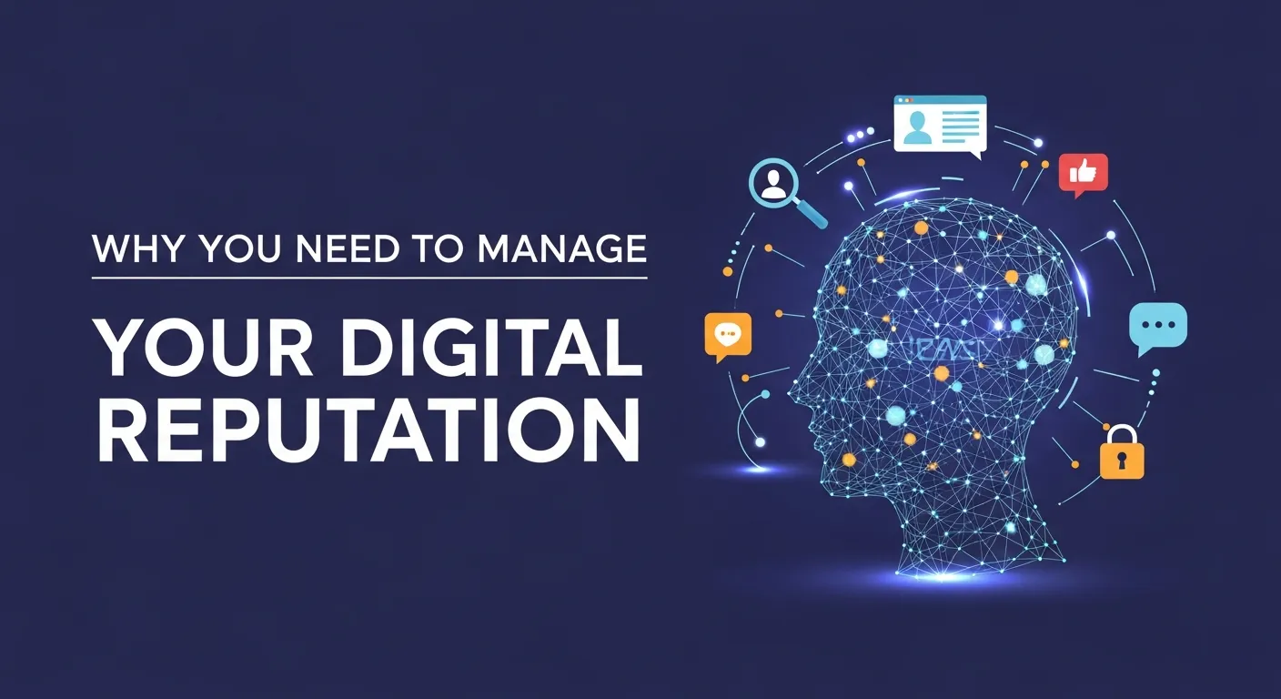 Illustration showing the importance of managing your digital reputation online