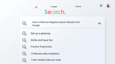 Remove Negative Search Results from Google