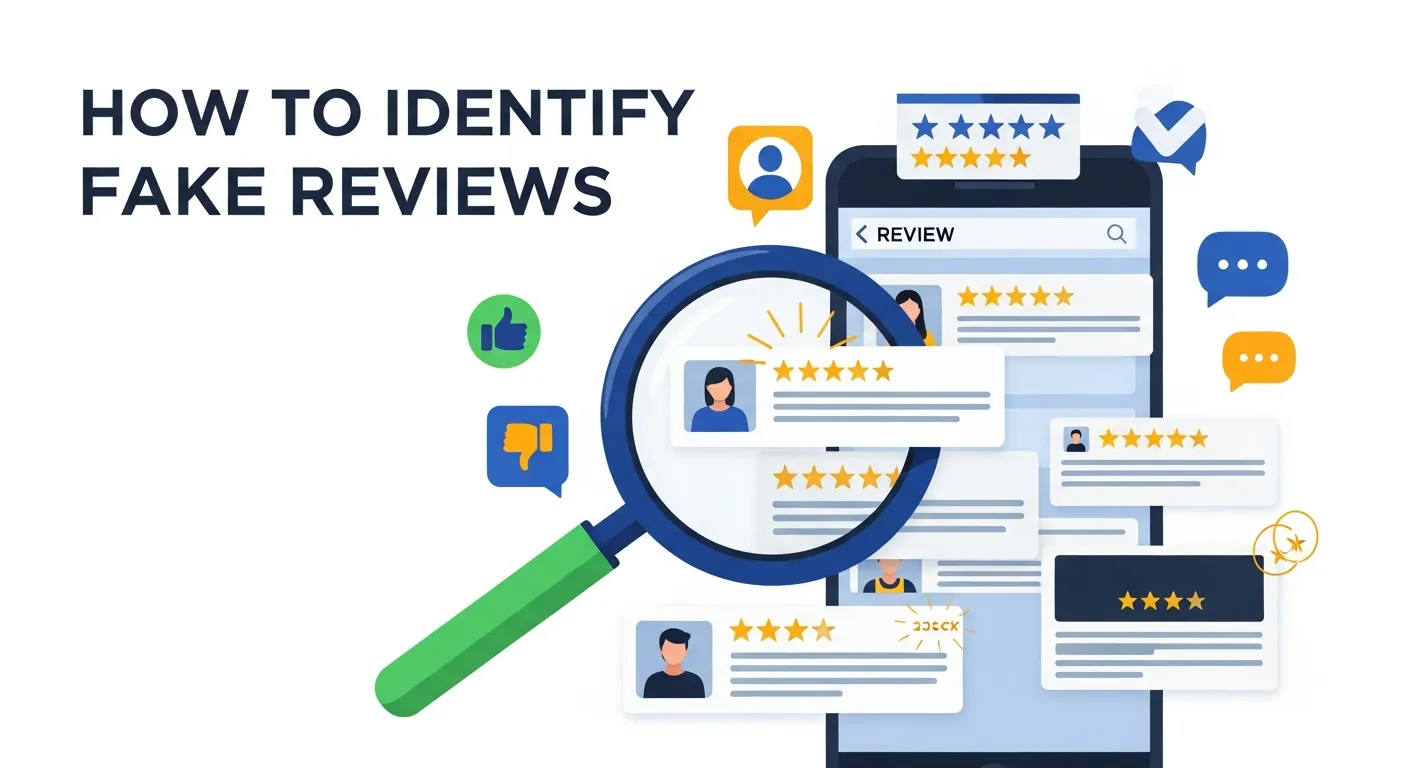 Illustration showing how to remove fake reviews on Google
