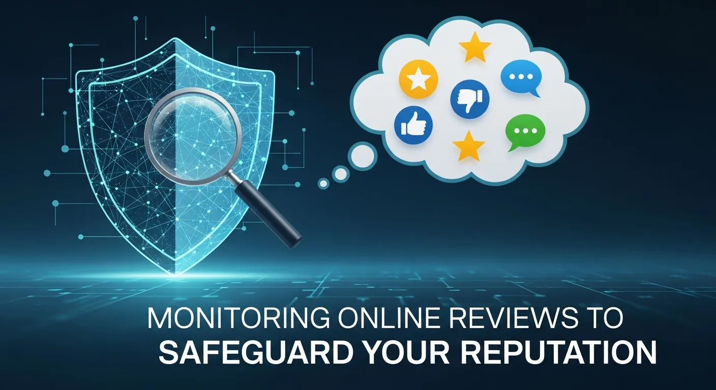 Illustration of monitoring online reviews to protect a business reputation